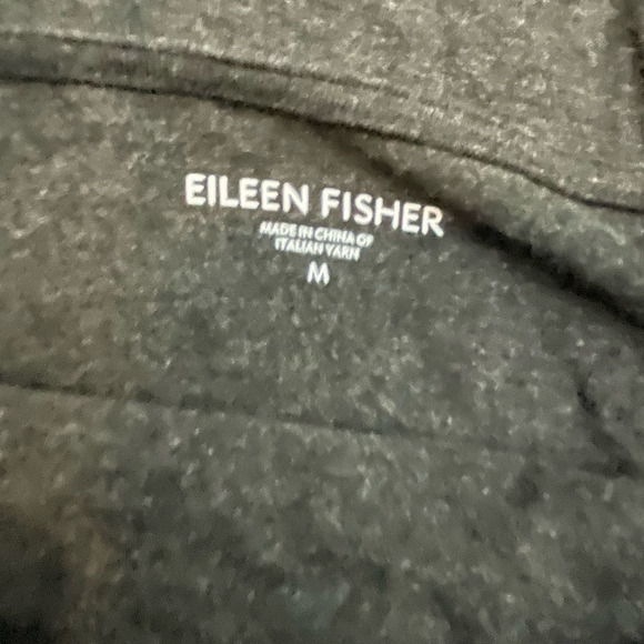 Eileen Fisher Stretch Dress Cowl Neck Size Medium Charcoal Gray - Picture 2 of 4